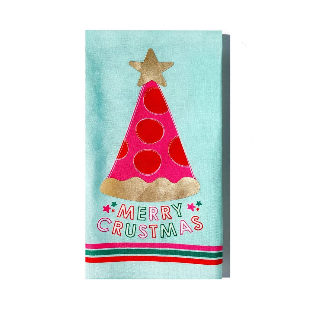 Merry Crustmas Holiday Tea Towel